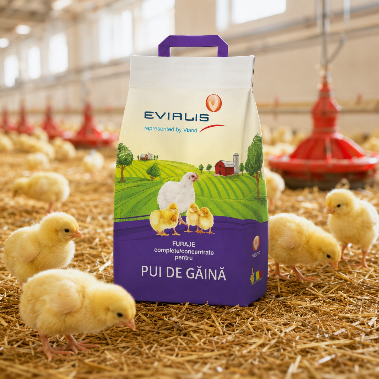 GALINETTE Concentrat Pui Starter 35% - Sac 5 kg · 200 saci/palet · 1.000 kg/palet